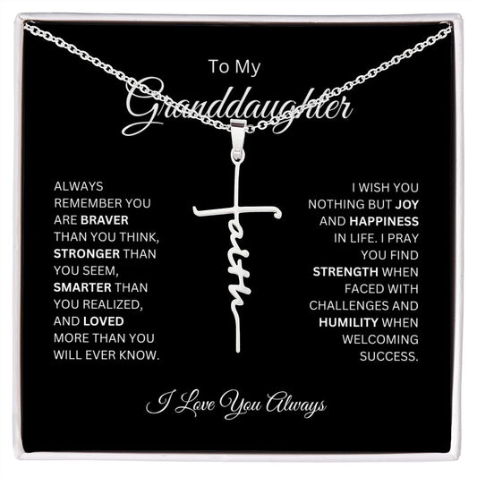 Faith Cross Necklace For Granddaughter