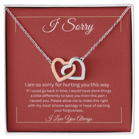 Interlocking Hearts Necklace Foer Apology