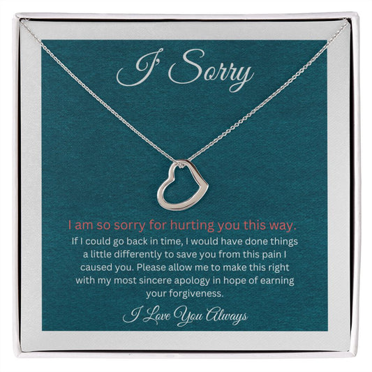 Delicate Heart Necklace For Apology