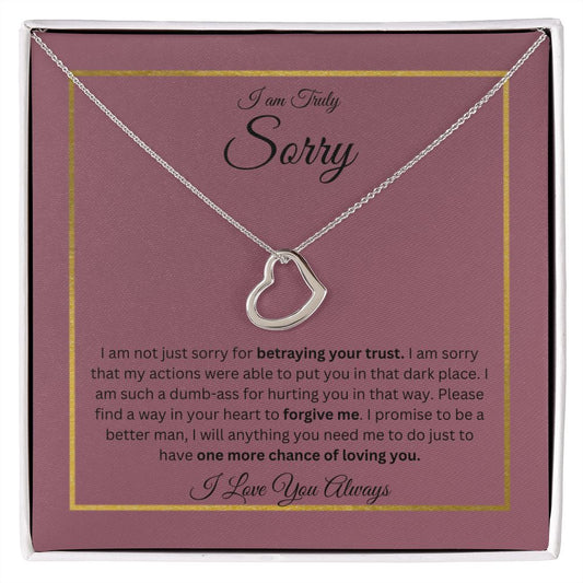 Delicate Heart Necklace For Apology