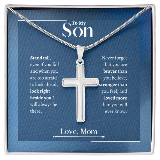 Stainless Steel Cross Necklace For Son