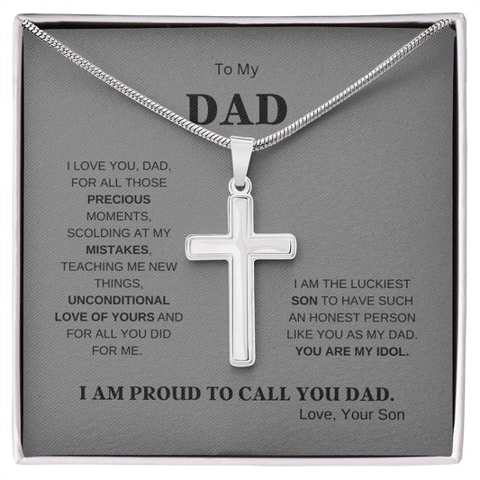Stainless Steel Cross Necklace For Dad