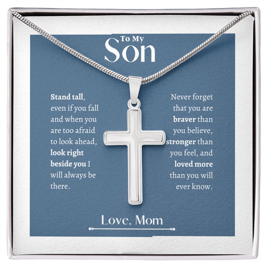 Stainless Steel Cross Necklace For Son