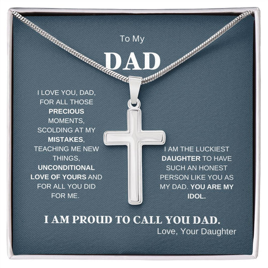 Stainless Steel Cross Necklace For Dad